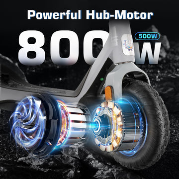 Caroma 500W Electric Scooter Adults, Up to 30 Miles & 25 Mph, 10" Pneumatic Tires, Foldable Commute Electric Scooter with APP Control for Adults, E Scooter with LED Display & Dual Brake System