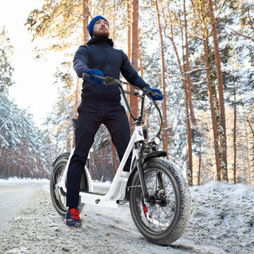 Caroma Electric Scooter Adults, 20" x 3.0 Fat Tire Adult Scooter for All-Terrai, Peak 819W Dirt Scooter Adults, 48V 10.4AH Battery up to 30 Miles 20Mph