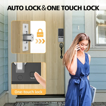 COBIZI Smart Lock with WiFi, Fingerprin Keyless Entry Door Lock with App Control, App Remote Control, Auto-Lock, Smart Deadbolt Lock, Easy Installation, IP54 Waterproof, Metallic Silver