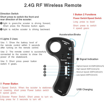 Caroma Electric Skateboards with Remote, 350W and 11 Miles Max Range for Adults Teens Black