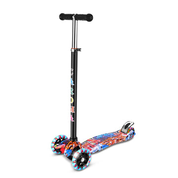 Caroma Kids 4 Levels Adjustable Height Kick Scooter PU Flashing Wheels