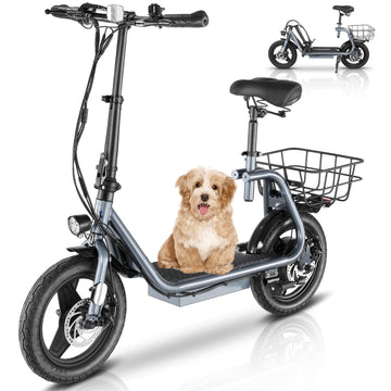 Caroma Electric Scooters, Foldable Adult Shock Absorbing Electric Bike for Commuting, 14