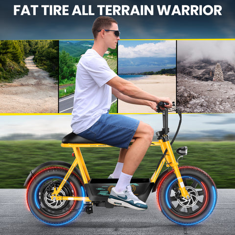 500W Electric Scooters with Seat for Adults, 20mph Top Speed, 25 Miles Max Range , Rugged 16" Air-Filled Tires, Commuting Electric Motorcycle with Large Capacity Basket