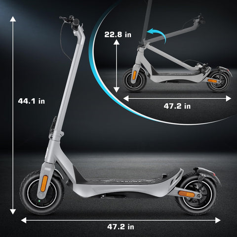 Caroma 500W Electric Scooter Adults, Up to 30 Miles & 25 Mph, 10" Pneumatic Tires, Foldable Commute Electric Scooter with APP Control for Adults, E Scooter with LED Display & Dual Brake System