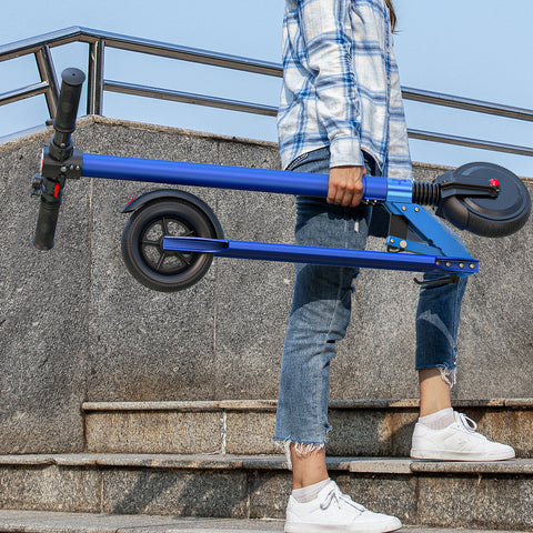 Caroma Lightweight Commuter Electric Scooter, 15.5 Mph & 10-15 Miles Range, 250W Motor Foldable Kick Scooters for Adult,with LED Display and Braking System