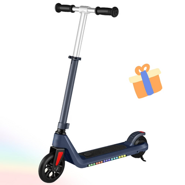 SANOPY Electric Scooter for Kids Ages 6-14, Adjustable Speed & Height, Colorful Lights, LED Display, 150W Motor, up to 10 mph, 80 Mins Ride Time,