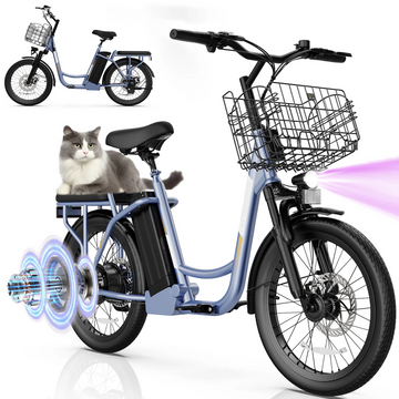 SANOPY 500W Electric Scooter for Adults with Seat,48V Removable Battery, 20 Mile Range, 20MPH Max Speed,Shock Absorber, Rear Rack, Commuter E-Bike for Teens and Adults