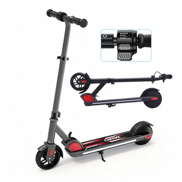 SANOPY Electric Scooter for Kids Ages 6-12, 150W Motor, 10 mph,Adjustable Speed & Height, Colorful Lights, LED Display, Foldable Kids Electric Scooter,UL2272 Certified