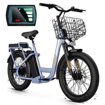 Caroma Peak 819W Electric Scooter with Seat, 20" Fat Tire Electric Scooter Adults 48V Removable Battery, Up to 25Miles & 20MPH, Foldable Adult Electric Scooter for Commuting with Basket&2 Seater