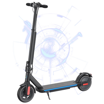SANOPY 350W Electric Scooter for Adults & Teens, 20Miles Travel Range, 20 Mph Top Speed, 9" Solid Tire, Double Braking Systems for Adults, With light belt, Black