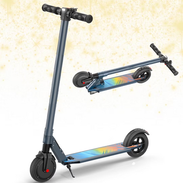 SANOPY Electric Scooter for Adults, 250W Motor Foldable E-Scooter, Top 15 mph, 6.5" Large Pneumatic Wheels and Dual Shock Absorption, Dual Braking Fast Charging Battery, New Blue