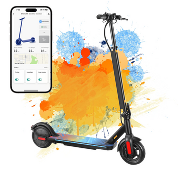 SANOPY 350W Electric Scooter, 25 Miles Range & 20mph, Foldable Commuting E-Scooter with Cruise Control, Dual Braking System & Shock Absorption, APP Control, New White