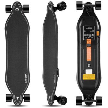 Caroma 35'' Electric Skateboards, 12.4 Mph, Unisex Adults Longboard with Remote, 350W Hub-Motor