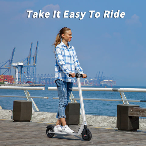 Caroma Electric Scooter for Adults & Teens, 10-15 Miles Range & 15 Mph, 250W Adult Electric Scooter with LED Display and Braking System, Foldable Commute E Scooter