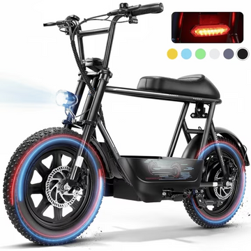 Caroma Peak 819W Electric Scooters with Seat,25Miles Range and 20mph Top Speed,16" Fat Tire ,E-scooter for Adluts with Basket,UL2272 Certified