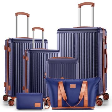 COBIZI Carry on Luggage Sets Hardside 20'' Carry on Suitcase with Spinner Wheels&TSA Lock,Lightweight 3 Piece Luggage Sets Black