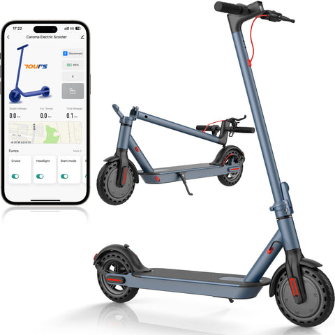 Caroma Electic Scooter For Adults And Teens, 15 Miles Range & 15.5MPH Top Speed, Powerful 350W E-Scooter, Folding Scooters With 8.5” Solid Tires, Lightweight And Max Load Up To 265lbs