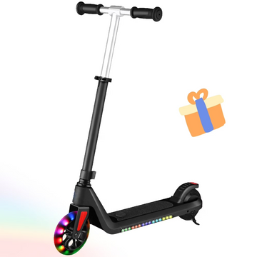 SANOPY Electric Scooter for Kids Ages 6-14, Adjustable Speed & Height, Colorful Lights, LED Display, 150W Motor, up to 10 mph, 80 Mins Ride Time