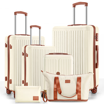 COBIZI Carry on Luggage Sets Hardside 20'' Carry on Suitcase with Spinner Wheels&TSA Lock,Lightweight 3 Piece Luggage Sets Black