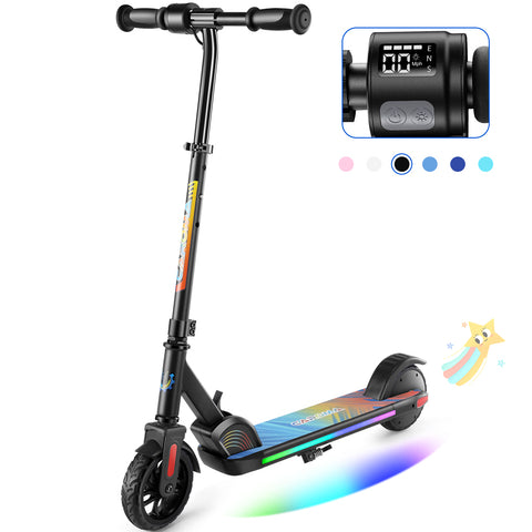 Caroma Kids Electric Scooter, 180W Electric Scooter| Adjustable Speed and Handlebar | Max Load 132lbs | LED Visible Display for Kids Ages 6+,Ideal Gifts for Kids