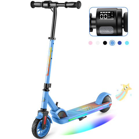 Caroma Kids Electric Scooter, 180W Electric Scooter| Adjustable Speed and Handlebar | Max Load 132lbs | LED Visible Display for Kids Ages 6+,Ideal Gifts for Kids