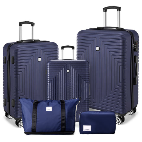 SANOPY 20" Expandable Carry-On Luggage Set, Hardside 3PCS Lightweight Suitcase Set with TSA Lock and Spinner Wheels, Beige