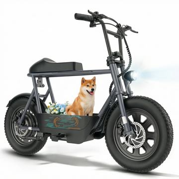 SANOPY Electric Scooters with Seat,Peak 1200W,20Mph and 30Miles,16" All-Terrain Fat Tire,Motorcycle Style Ebike for Adults with Basket,UL2272