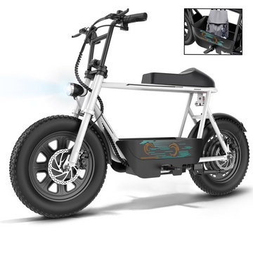 SANOPY Electric Scooter Electric Scooters for Adults, Peak 819W Motor, Top 20mph, 25 Long Miles Range, 16" Fat Tire, Motorcycle Style Electric Scooter with Basket, White,UL2272 Certified