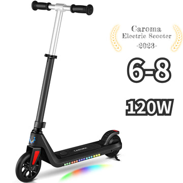 Caroma 22V Electric Scooter for Kids Ages 6-12, Powered E-Scooter with Speeds of 6 MPH, 5