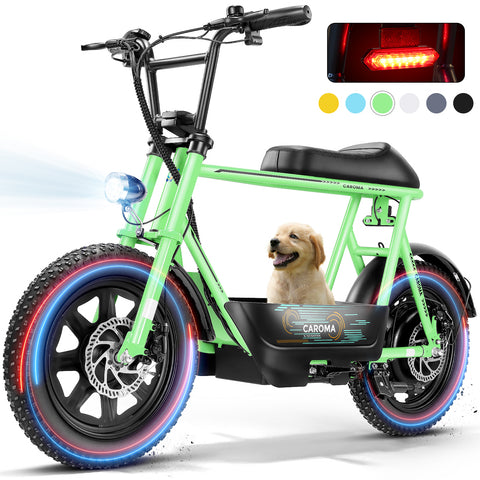 500W Electric Scooters with Seat for Adults, 20mph Top Speed, 25 Miles Max Range , Rugged 16" Air-Filled Tires, Commuting Electric Motorcycle with Large Capacity Basket