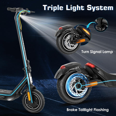 Caroma 500W Electric Scooter Adults, Up to 30 Miles & 25 Mph, 10" Pneumatic Tires, Foldable Commute Electric Scooter with APP Control for Adults, E Scooter with LED Display & Dual Brake System