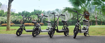 Caroma Electric Scooter with Seat for Adult, 819W Peak Motor up to 25 Miles Range & 20Mph, 14