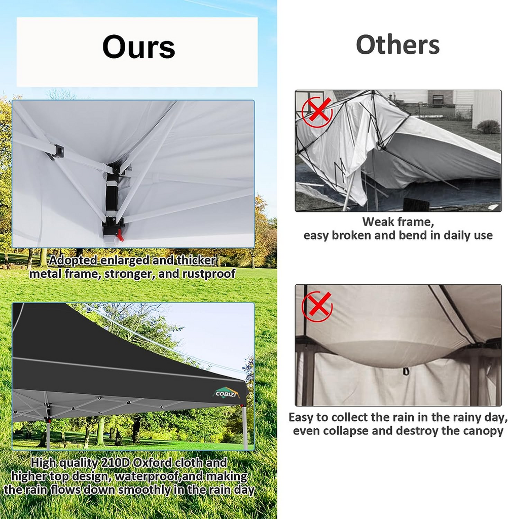 Pop Up Canopy Party Tent with Netting 10' x 20' -AS SHEIN A