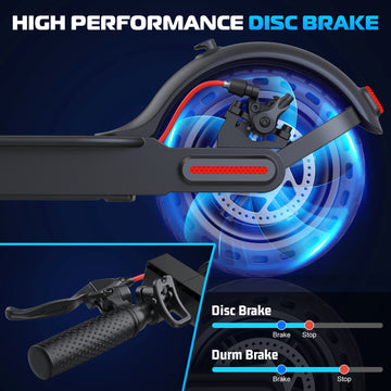 Electric Scooter, 350W Motor & 15.5 MPH Adults Commuting Scooters, 15 Miles Long Range Electric Kick Scooters, 8.5
