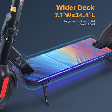 SANOPY Electric Scooter for Adult & Teen,Top 15.5 Mph & 10-15 Long Miles Range, 250W Motor Foldable Kick Scooters with LED Display and Braking System,Black