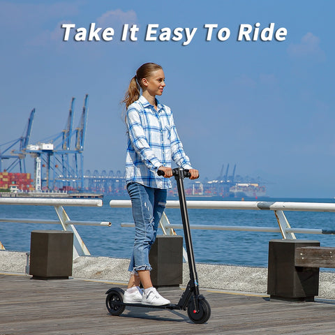 Caroma Electric Scooter, 15.5/20 Mph & 20/25 Miles Range, 250W/500W Foldable Kick Scooters for Adults Teens, Bright Black