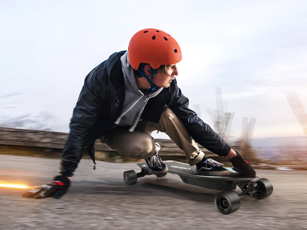 Caroma 38" Electric Skateboard with Remote, 1200W Brushless Motor, 16 Miles Range & 28 Mph Top Speed, Max Load 300lbs, 9 Layer Maple Wood, Electric Longboard for Teens