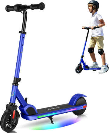 Caroma Kids Electric Scooter, 8+ Boys and Girls Safe Kick Scooter, Adjustable Speed and Handlebar