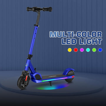 Caroma Kids Electric Scooter, 8+ Boys and Girls Safe Kick Scooter, Adjustable Speed and Handlebar