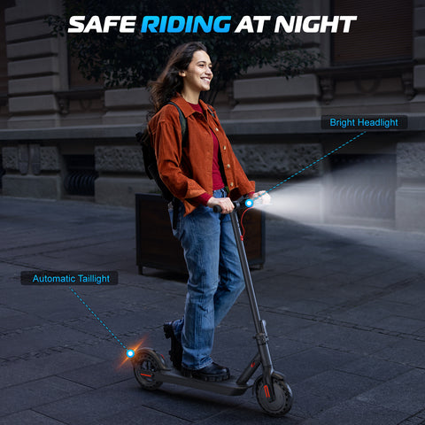 Electric Scooter, 350W Motor & 15.5 MPH Adults Commuting Scooters, 15 Miles Long Range Electric Kick Scooters, 8.5" Tires Lightweight Foldable E-Scooter for Commuter