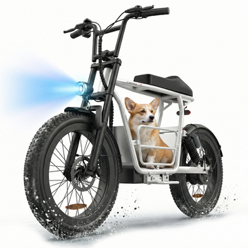 Caroma Peak 800W Electric Scooter with Seat,25 Miles Range,20Mhp Top Speed Electric Motorcycle for Adult ,20"x3" All-Terrain Tires E Motorcycle with Basket,UL2272 Certified,White