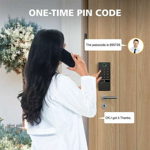 COBIZI Smart Lock, Fingerprint Keyless Entry Door Lock with App Control, Bluetooth Smart Deadbolt Lock, App Remote Control, Auto-Lock, Easy Installation, IP54 Waterproof, Black