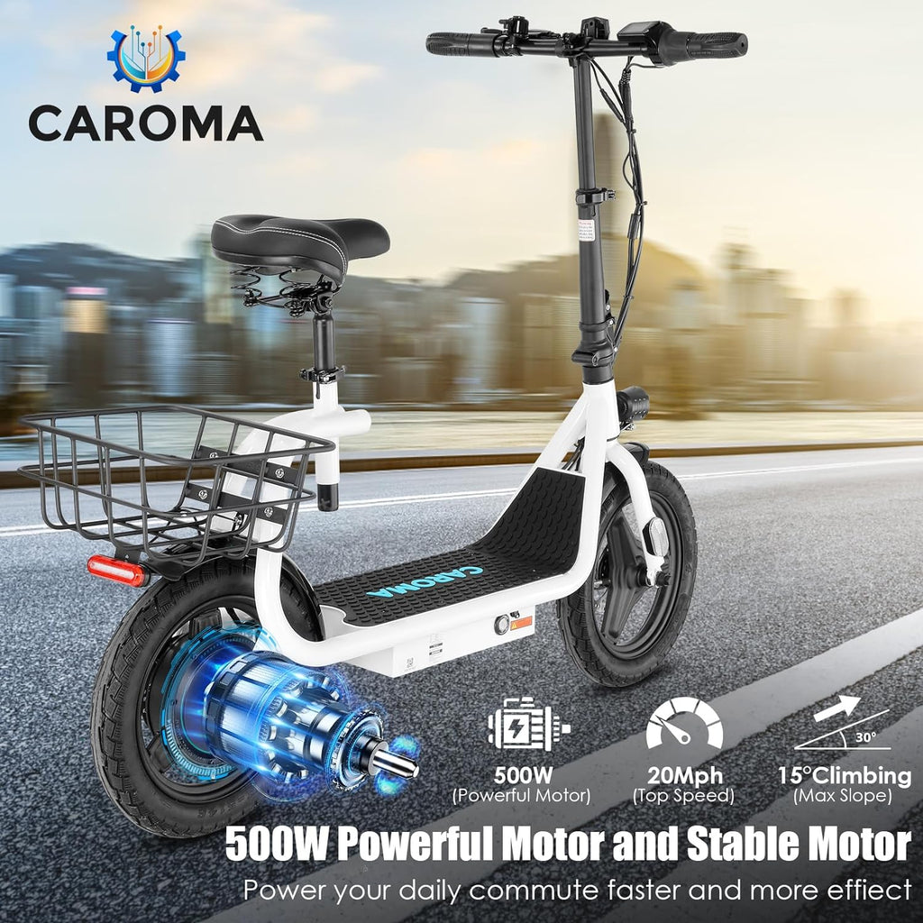 Caroma Electric Scooters, Foldable Adult Shock Absorbing Electric Bike ...