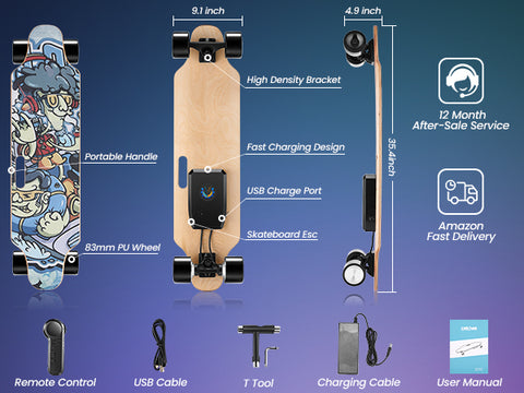 Caroma Electric Skateboard with Remote