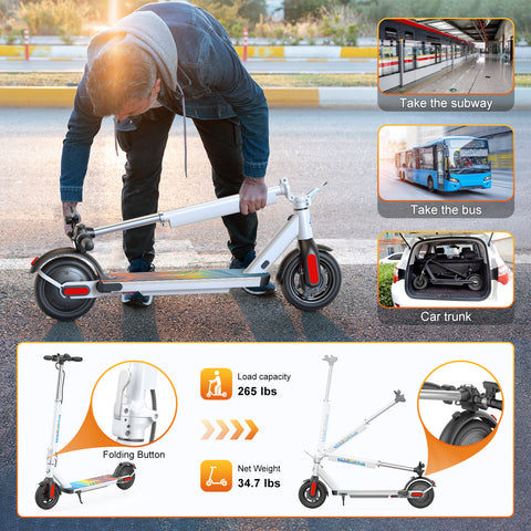 Caroma Electric Scooter Adults, 350W Motor E-Scooter, 9 In Tires, 20 mph and 20 Miles Commuting Kick Scooter, Max Load 265 Lbs