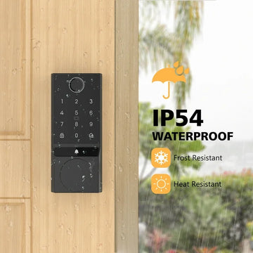 COBIZI Smart Lock, Fingerprint Keyless Entry Door Lock with App Control, Bluetooth Smart Deadbolt Lock, App Remote Control, Auto-Lock, Easy Installation, IP54 Waterproof, Black