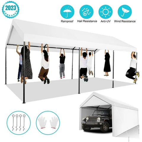 COBIZI 10X20ft Heavy Duty Canopy with Removable Sidewall, Upgraded Premium Canopy Tent For Parties, Durable Waterproof and UV50+ Outdoor Gazebo for Wedding, Carport, Bussiness Event - White