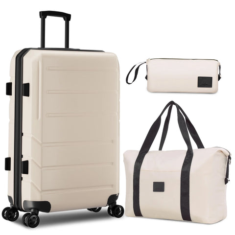 COBIZI 3 Piece Hardshell Luggage Set, Suitcase Set with Spinner Wheels and TSA Lock, 20/24/28 in, Blue