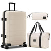 COBIZI 3 Piece Luggage Set Expandable ABS+PC Hardshell Carry on Suitcase with Spinner Wheels & TSA Lock Rolling Carry-on Suit Case for Plane, Travel, Business, (20in/DB/TB)