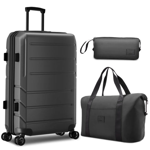 COBIZI 3 Piece Hardshell Luggage Set, Suitcase Set with Spinner Wheels and TSA Lock, 20/24/28 in, Blue